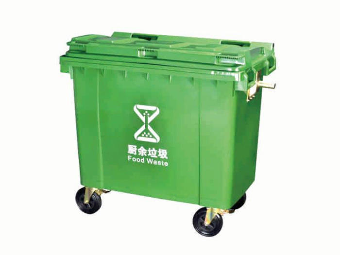 移动四轮大型垃圾桶
